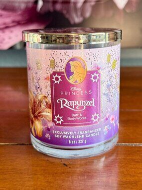 NEW DISNEY PRINCESS RAPUNZEL Single Wick Candle Bath & Body Works